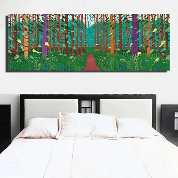 Slávny Umelec David Hockney Zimné Dreva Plátno Maľovaní Plagátov Vytlačí Quadros Umenie Obrázok Pre Obývacia Izba Cuadros