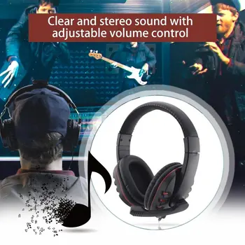 Slúchadlá 3,5 mm Káblové Herné Headset Slúchadlá Hudbu Mikrofón Pre PS4 Play Station 4 Herné PC Chat počítač S Mikrofónom