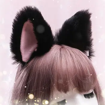 Slúžka Zviera Zviera Ucho pokrývku hlavy Vlasy Hoop Rekvizity Simulácia Anime Cosplay Roztomilé Plyšové Mačka, Líška Uši KC Čelenka na Vlasy Príslušenstvo