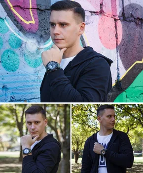 SMAEL Mužov Vojenskej Hodinky Vodotesné 50m Náramkové hodinky LED Quartz Hodiny Muž relogios masculino 1617 Digitálne Športové Hodinky pánske
