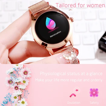 Smart Hodinky Ženy, Vodotesný IP68 Srdcového tepu Fitness Šport Tracker Smartwatch Krásne Hodiny Pripojenie Pre IOS a Android