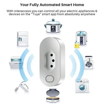 Smart Home WiFi Plug Power Diaľkové Ovládanie Zásuvky v Štandardnej výbave Energie Monitor Tuya APP Riadenie Pracuje S Google Asistent Alexa
