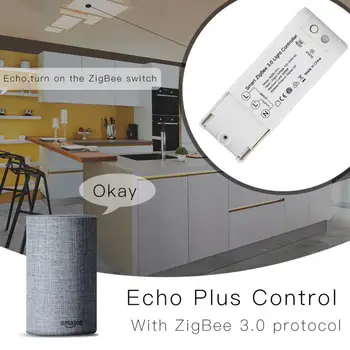 Smart home ZigBee 3.0 300W Light Dimmer Prepínač 3000W on/off Radič modul AC100-240V kompatibilný so alexa Amazon SmartThing