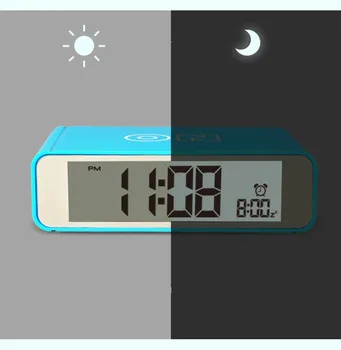 Smart LED Digitálny Budík Flip Sledovať Prebudiť Nočné Hodiny, Rádio S Dotyk Svetla Spánok Elektronické Hodinky Tabuľka Hodinky