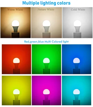 Smart LED Žiarovky 12W 15W Wifi RGB Lampa E27 Farba Stmievateľné Led Žiarovka Pracovať S Tuya Inteligentný Život APLIKÁCIE Hlasové Ovládanie Alexa Google