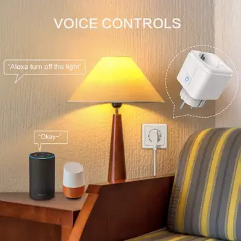 Smart Plug WiFi Bezdrôtové EÚ/FR 16A Zástrčku Zásuvky Hlas, Diaľkové Ovládanie Práce S Domovská stránka Google Alexa Inteligentný Život Mini
