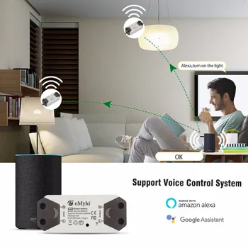 Smart WiFi Svetelný Spínač Bezdrôtovej spínací Modul Diaľkového Ovládania Domácej Automatizácie Merače Pracovať s Alexa Echo Domovská stránka Google