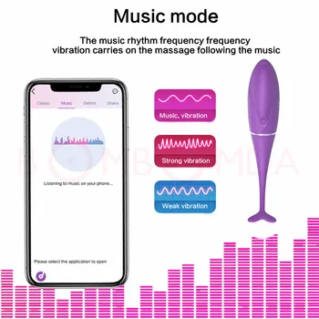 Smartphone APP Vibrátor Pre Ženy Bluetooth Remote Vibrátor G-Spot Masér Vaginálne Tesný Kegel Gule Tréner Skok Vajcia Dospelých Hračka