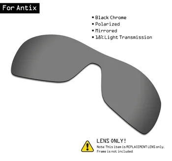 SmartVLT Polarizované slnečné Okuliare Náhradné Šošovky pre Oakley Antix - Black Chrome