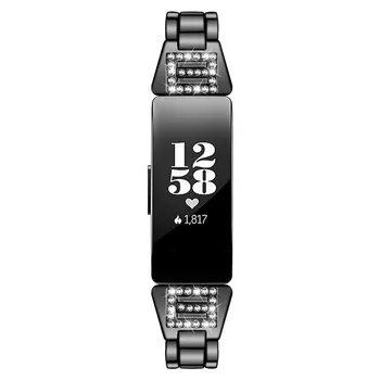 Smartwatch Komfortné Príslušenstvo Pre Mi Band 4 Diamanty z Nehrdzavejúcej Ocele Sledovať Pásmo Pre Fitbit Inšpirovať/Inspire HR Veľkoobchod