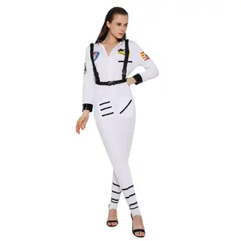 Snailify Ženy Kostýmy Anime Cosplay Super Ženy Kostým Biely Jumpsuit Astronaut Halloween Kostým Súťaž: Cosplay Purim Strany Nosenie
