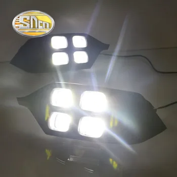 SNCN 2KS LED Denných prevádzkových Svetlo Na Mitsubishi Pajero Sport 2016 2017 2018 Nepremokavé ABS 12V Auto DRL Hmlové Svietidlo Dekorácie
