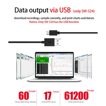 Sndway Digitálne Zvukomer 30-130 Hluku db Meter Objem Merací Prístroj Decibel Hluku-meter A/C Filter/USB/Skladovanie