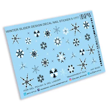 Snowflake jazdca dizajn, BPW. štýl, vody na nechty, nálepky, sd5-1777