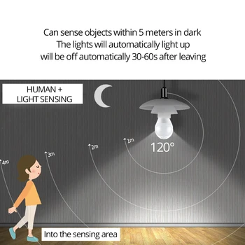 Snímač Žiarovka LED PIR Snímač Pohybu Lampy, Nočné Svetlo E27 Svetelný Senzor Žiarovka B22 18W 12W 85-265V Auto ON OFF Pohyb Citlivý Detektor