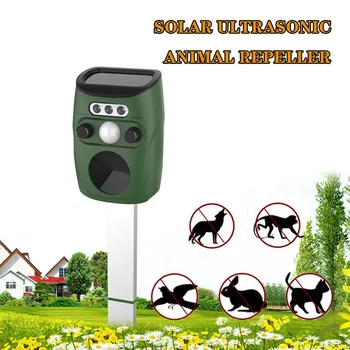Solárna Energia Ultrazvuk Zvierat Odpudzujúce Nepremokavé Odpudzujúce Mačka Repeller Odpudzujúce Škodcov A Záhradné Náradie Zvierat Repeller