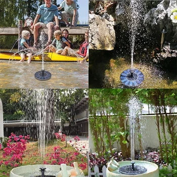 Solárne Fontány, Záhradné Mini Plávajúce Vodné Fontána 16 cm Pumploating Vonkajšie Vodopád Bazén, Rybník Dekorácie