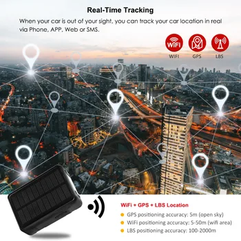 Solárne Tracker GPS Tracker Pre Kravy 9000mAh Vodotesný IP67 Magnet GPS Lokátor GPS+WiFi+LBS Geofence SOS Hlas Monitor FREE APP