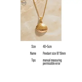 SOMMAR Módnych šperkov prívesky Zlatá farba Maiden prívesok Seashell, ktorí chcú kameň multi-layer náhrdelníky príslušenstvo šperky