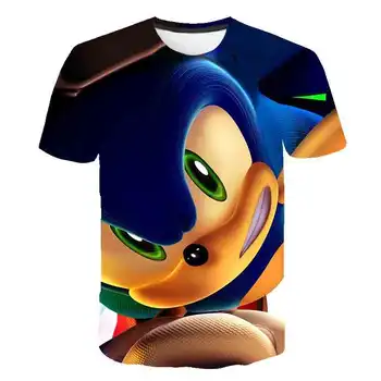 Sonic The Hedgehog Dievčatá Oblečenie 3D Deti T-shirt Letné Topy Baby Chlapci Oblečenie Mario Lete Komiksu, Anime T Shirt Darček k Narodeninám