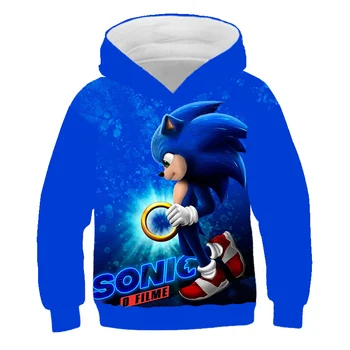 Sonic the Hedgehog Oblečenie Letné Cool 3D Deti Hoodies Dievčatá Rodiny košele Chlapci hoodies Mario Mikina Jeseň Detí Topy