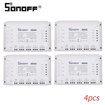 Sonoff 4CH PRO R3 Wifi Light Switch 4CHR3 4 Gang DIY Smart Home SONOFF 4CH R3 Bezdrôtový Wifi Prepínač RF 433 Mhz Radič