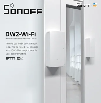 SONOFF DW2 Wifi Bezdrôtové Dvere, Okno, Senzor Otvorené / Zatvorené Detektory pre E-WeLink APLIKÁCIE Smart Home Security Alarm