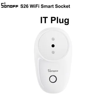 Sonoff S26 Smart Home WiFi Prepínač IL CH HO BR Smart Plug Načasovanie Diaľkové Ovládanie Domácej Automatizácie S Alexa Domovská stránka Google eWeLink