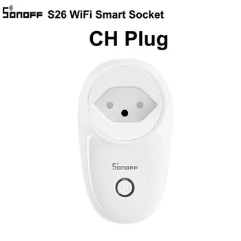Sonoff S26 Smart Home WiFi Prepínač IL CH HO BR Smart Plug Načasovanie Diaľkové Ovládanie Domácej Automatizácie S Alexa Domovská stránka Google eWeLink