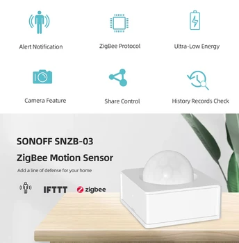 Sonoff ZigBee Snímač Pohybu/Detektor SNZB-03 Inteligentný Senzor Ľudského Tela Infračervený Senzor Smart Home Pracovať S SONOFF ZBBridge