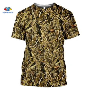SONSPEE Outdoor, Lov Kamufláž T-shirt Mužov 3d Tlač Letnej Pohode Vojenské Topy Šport Camo Tábor Telocvični Tees Tričká Pánske Oblečenie