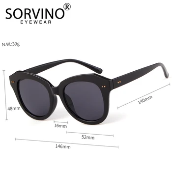 SORVINO, Klasické Tom Luxusné Fors Zrkadlo slnečné Okuliare Ženy Značky Dizajnér Retro Transparentné, Jasné Slnečné Okuliare Módne Odtiene Sp54