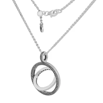 Spinning Srdcia Náhrdelník & Prívesok Hodí Pôvodné Európske Charms Mincový Striebro Náhrdelník Pre Ženy DIY Módne Šperky