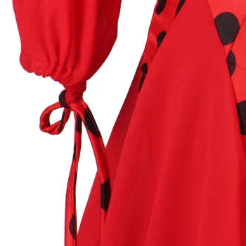 Spoločenský Tanec Šaty polka dot sála šaty foxtrot šaty Žien Fáze Valčík Sála Šaty červená čierna MQ245