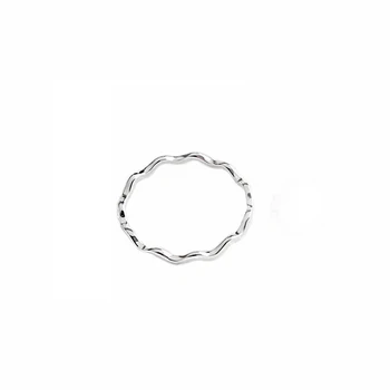 Springlight Minimalistický Dizajn Tenká Čiara, Krivka Krúžok Reálne 925 Sterling Silver Kreatívne Ručné Jemné Šperky Prstene pre Ženy Darček