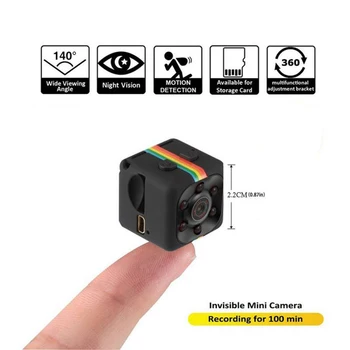 SQ11 Mini Kamera 480P/1080P Šport DV Videokamera Mini Infračervený Senzor pre Nočné Videnie Mikro Kamera Auta Digitálny Video Rekordér