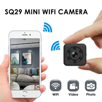 SQ29 HD Wifi Mini IP Kamera Nepremokavé Infračervené Nočné Verzie Pohybu DVR Sport Videokamera Šport Video Nahrávač, nahrávanie, slučka