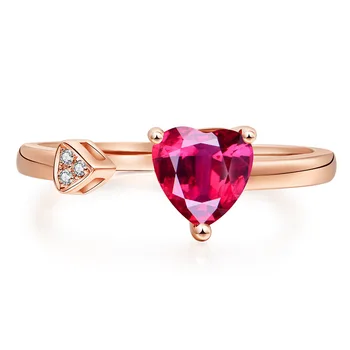 Srdce Červené Gem Crystal Prstene pre Ženy Naša Sladká Láska snubný Prsteň Ženské Šperky, Doplnky, Módne Krúžok pre Dievča