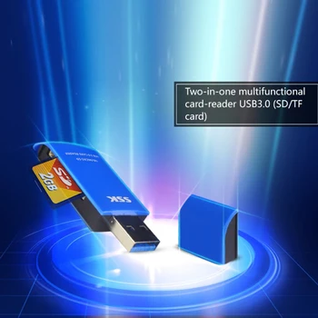 SSK USB 3.0 2 v 1 Čítačka Kariet vysokorýchlostné USB 3.0 SD/ Micro SD/SDXC/TF/T-Flash Pamäte a Čítačky Kariet Adaptér SCRM331