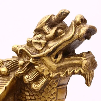 Starožitný Bohatstvo Čínskeho Šťastie Medi Fengshui Dragon Korytnačka Socha Okrasné pre kolaudačné párty