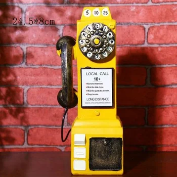Starožitný Telefón Styling Prasiatko Vintage Telefónne Búdky Figúrka Hovoru Telefón KYY9004
