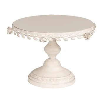 Starý vinobranie slonovinová biela dezert stôl dekorácie narodeniny, svadba cake zásobník drevený zásobník