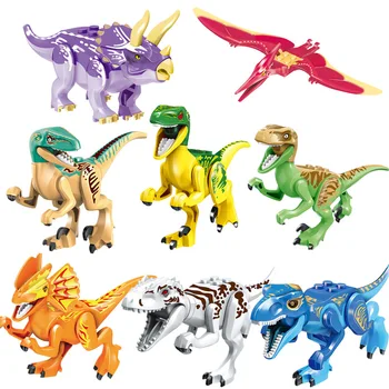 Stavebné Bloky, Hračky Jurský Dinosaur World Series Park Triceratops Indominus Rex Malé Tehly pre Deti-Deti, Chlapci Dievčatá