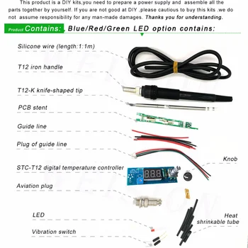 STC-T12 spájky železa HOBBY kits/Jednotka Digitálnej Spájkovačka Stanice Regulátor Teploty Kits / QUICKO MINI STC-LED-T12 DIY sady