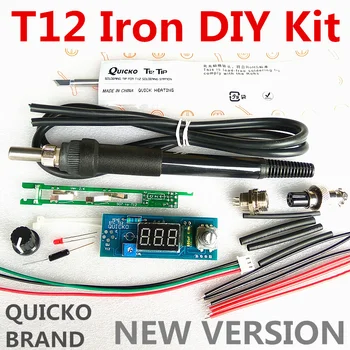 STC-T12 spájky železa HOBBY kits/Jednotka Digitálnej Spájkovačka Stanice Regulátor Teploty Kits / QUICKO MINI STC-LED-T12 DIY sady