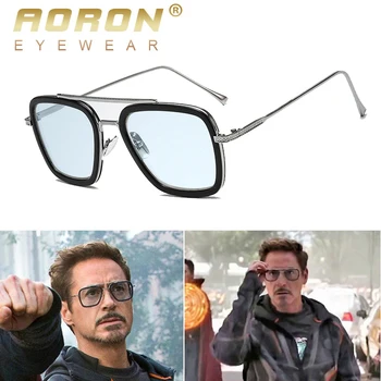 Steampunk Muži Okuliare Ženy Tony Stark Iron Man Slnečné Okuliare Retro Kovové Okuliare Parný Punk Slnečné okuliare UV400 Muž Žena Strany