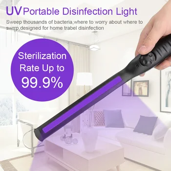 Sterilizujeme UV-C Lampa s Ultrafialovým Baterka Prenosné Baktericídny LED Baterkou USB Nabíjateľné Magnetické Svietidlo Ručné Pracovné Svetlo