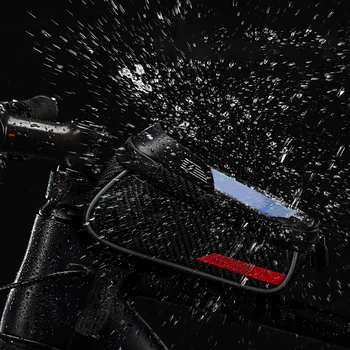 Stlačte Sn Taška Na Bicykel Predné Vrecko Proti Striekajúcej Mobilný Telefón Požičovňa Lúč Hornej Trubky Taška