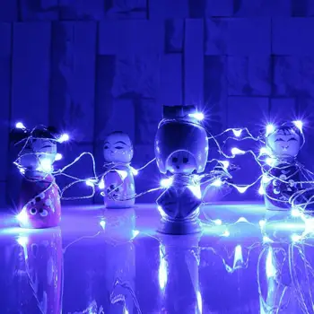 Stmievateľné 11m/21m/31m, Modré LED Vonkajšie slnečné String Svetlá Víla Sviatok Vianočný Večierok Garland Solárne Záhradné Nepremokavé Svetlá