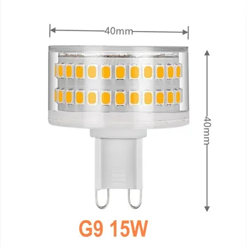 Stmievateľné LED ŽIAROVKA E14 G9 AC220V 10W 15W SMD2835 Žiadne Blikanie LED Svetlo na Čítanie 800LM Luster Svetlo Nahradiť 80 W Halogénové Osvetlenie